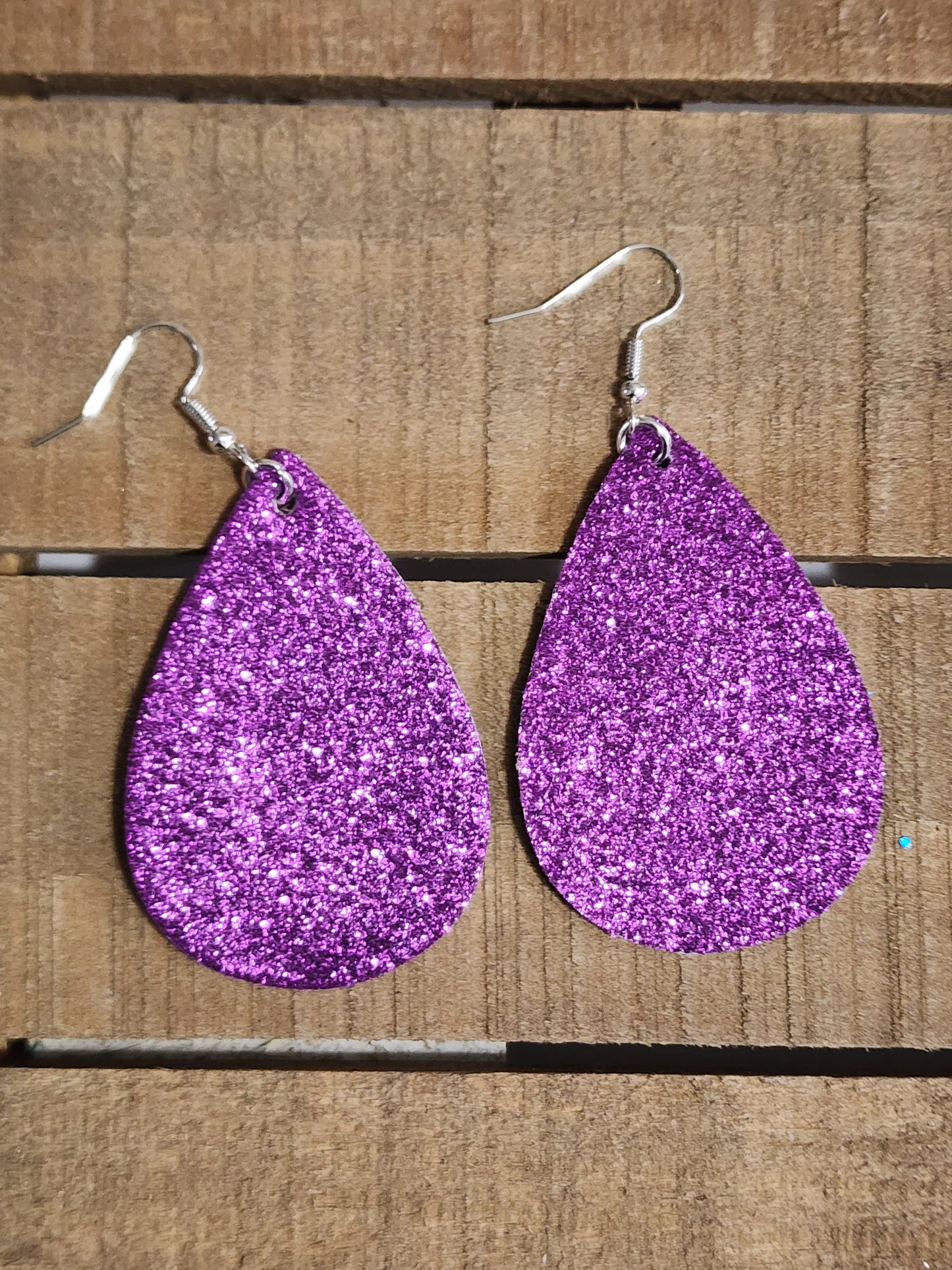 Glitter Teardrop Earrings