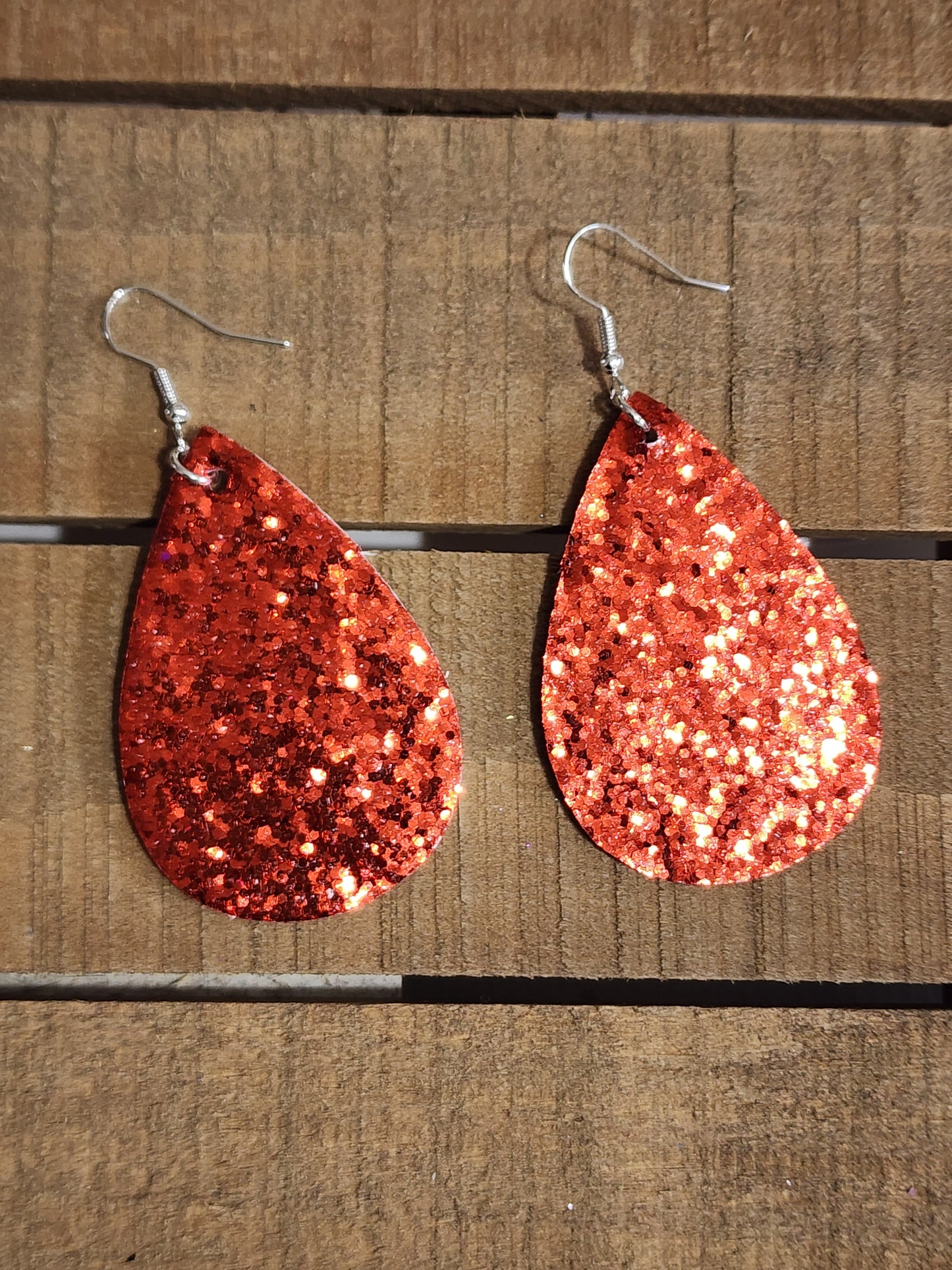 Glitter Teardrop Earrings