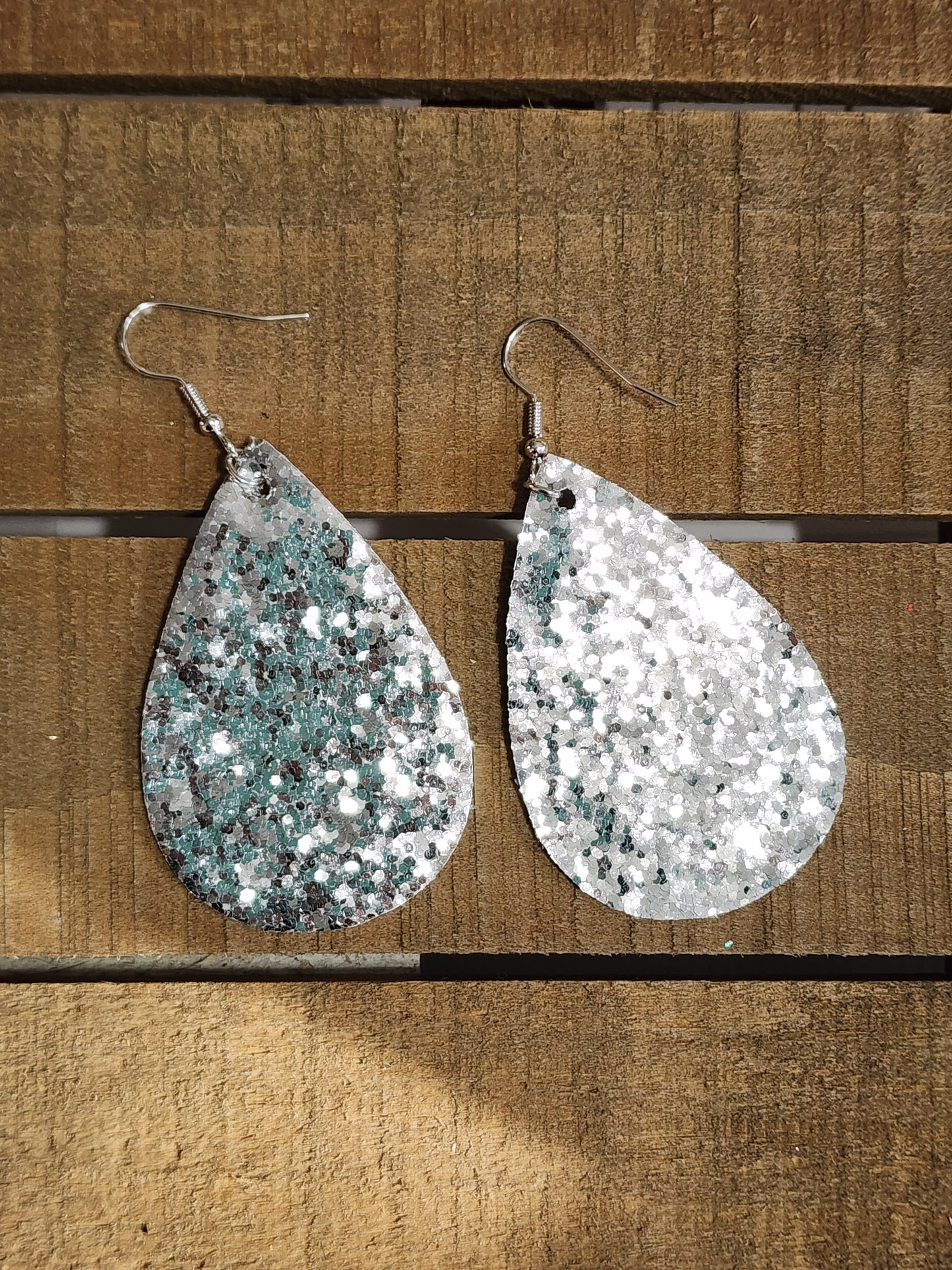 Glitter Teardrop Earrings