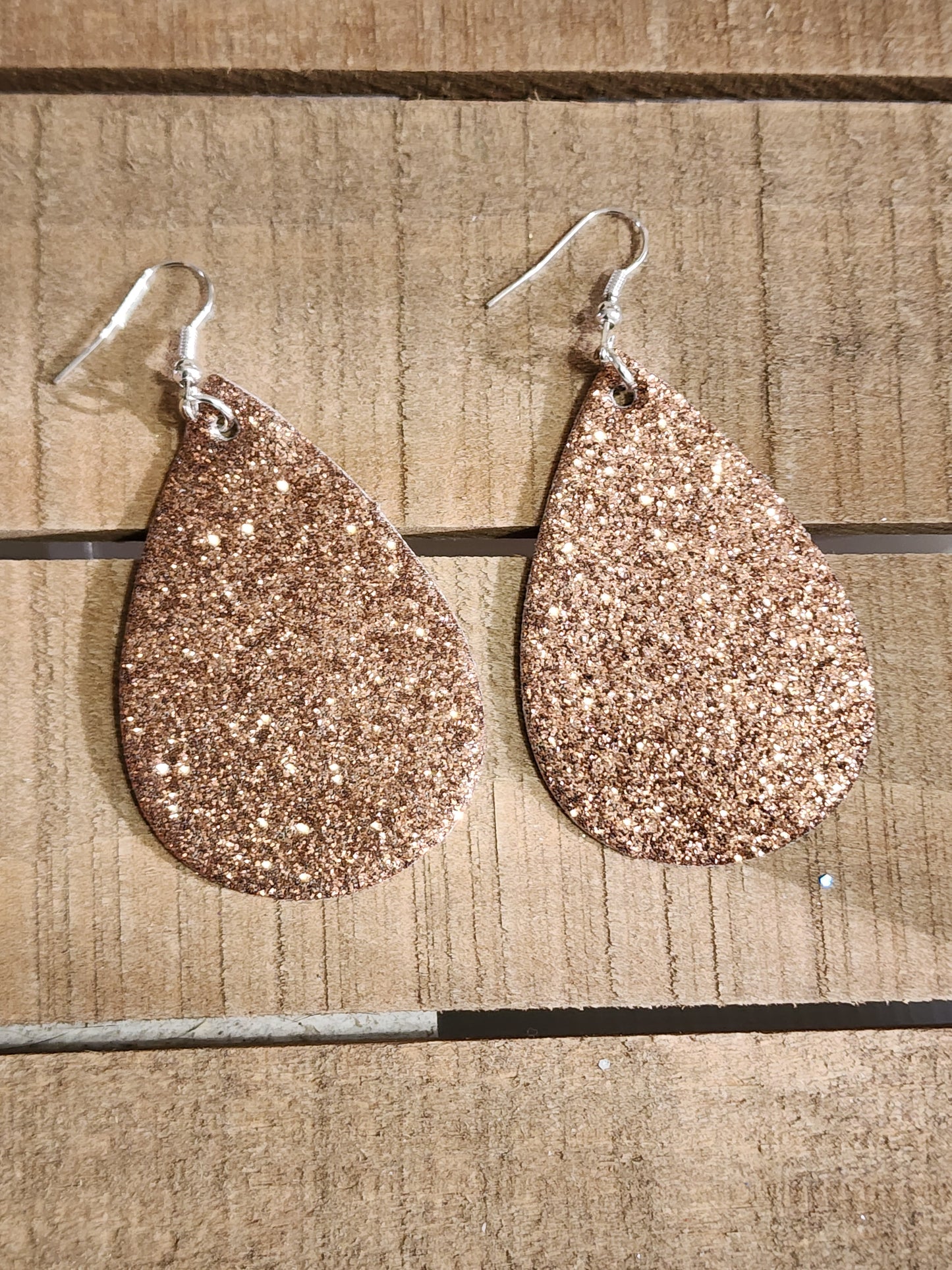 Glitter Teardrop Earrings