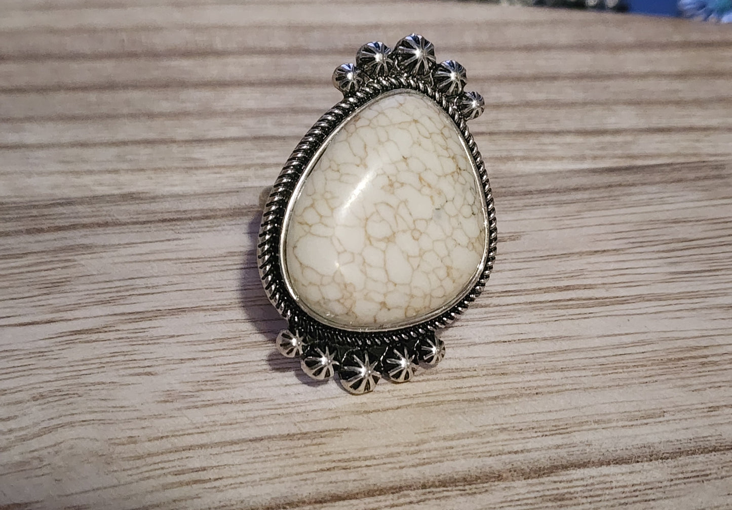 Chunky Stone Adjustable Ring