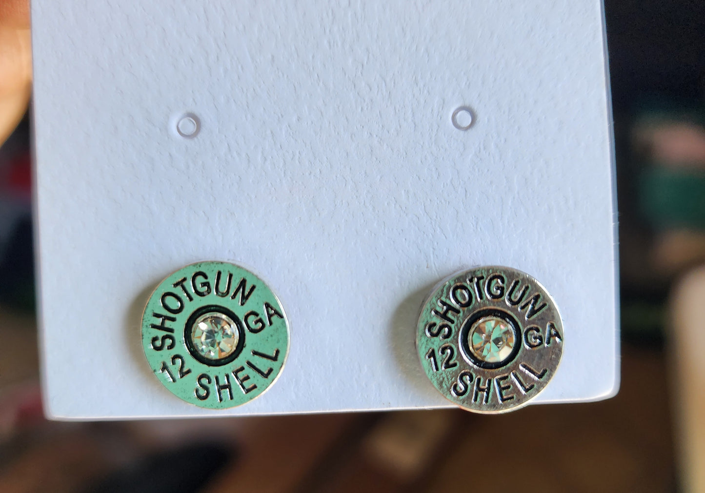 Silver Shotgun Shell Earrings