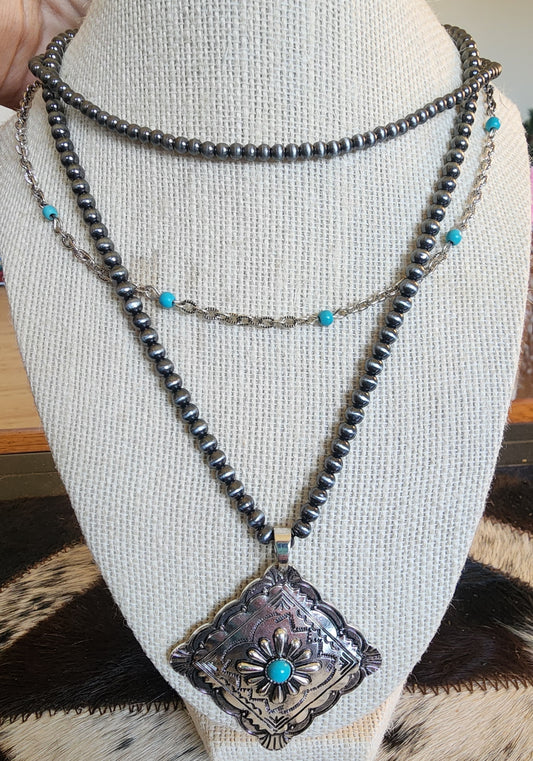 Navajo Pendant Necklace Set