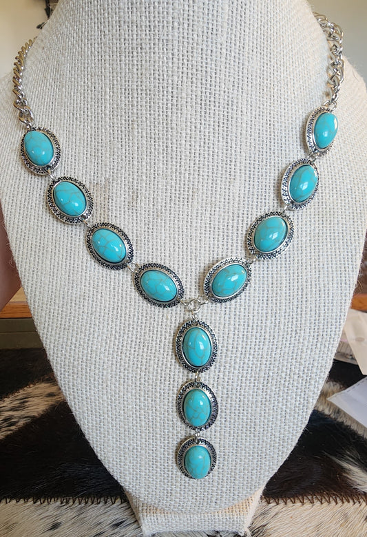 Boho Turquoise Chain Necklace