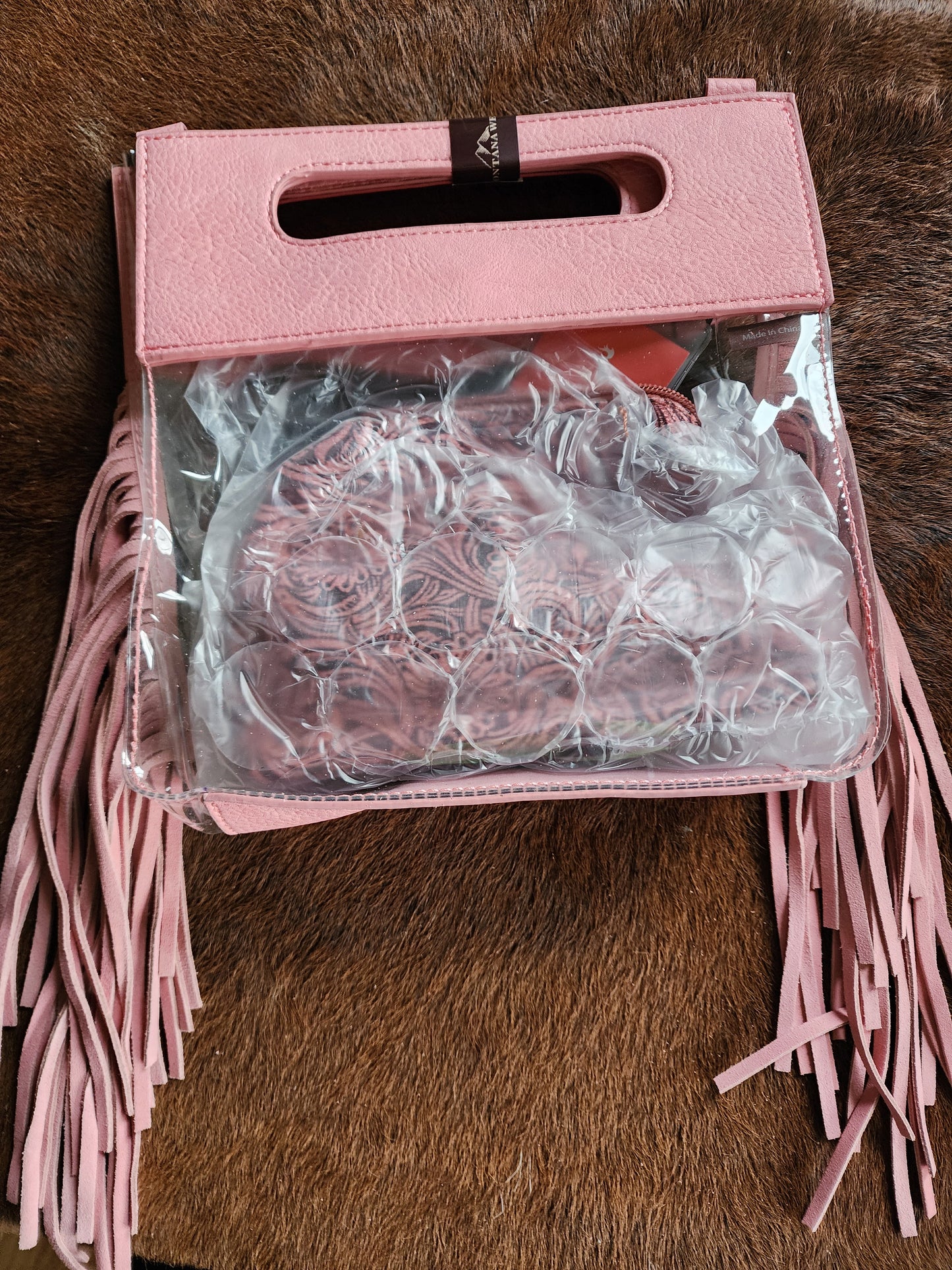 Montana West Clear Fringe Crossbody Bag