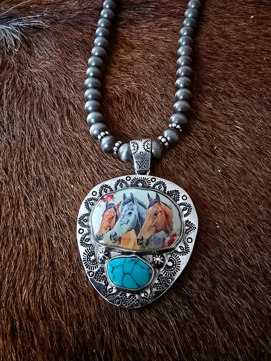 Horse Pendant Necklace