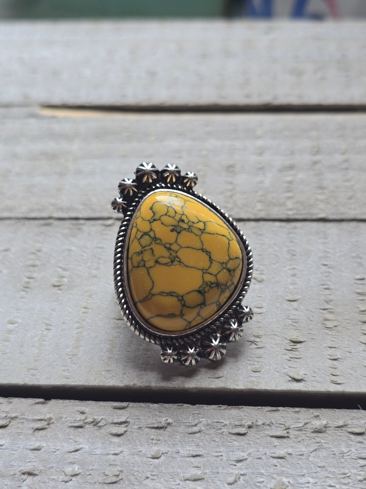 Chunky Stone Adjustable Ring