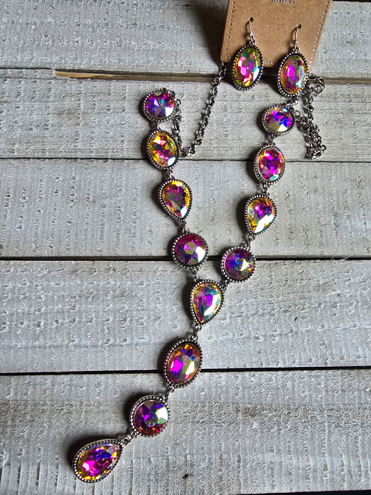 Rhinestone Necklace/Earring Sets