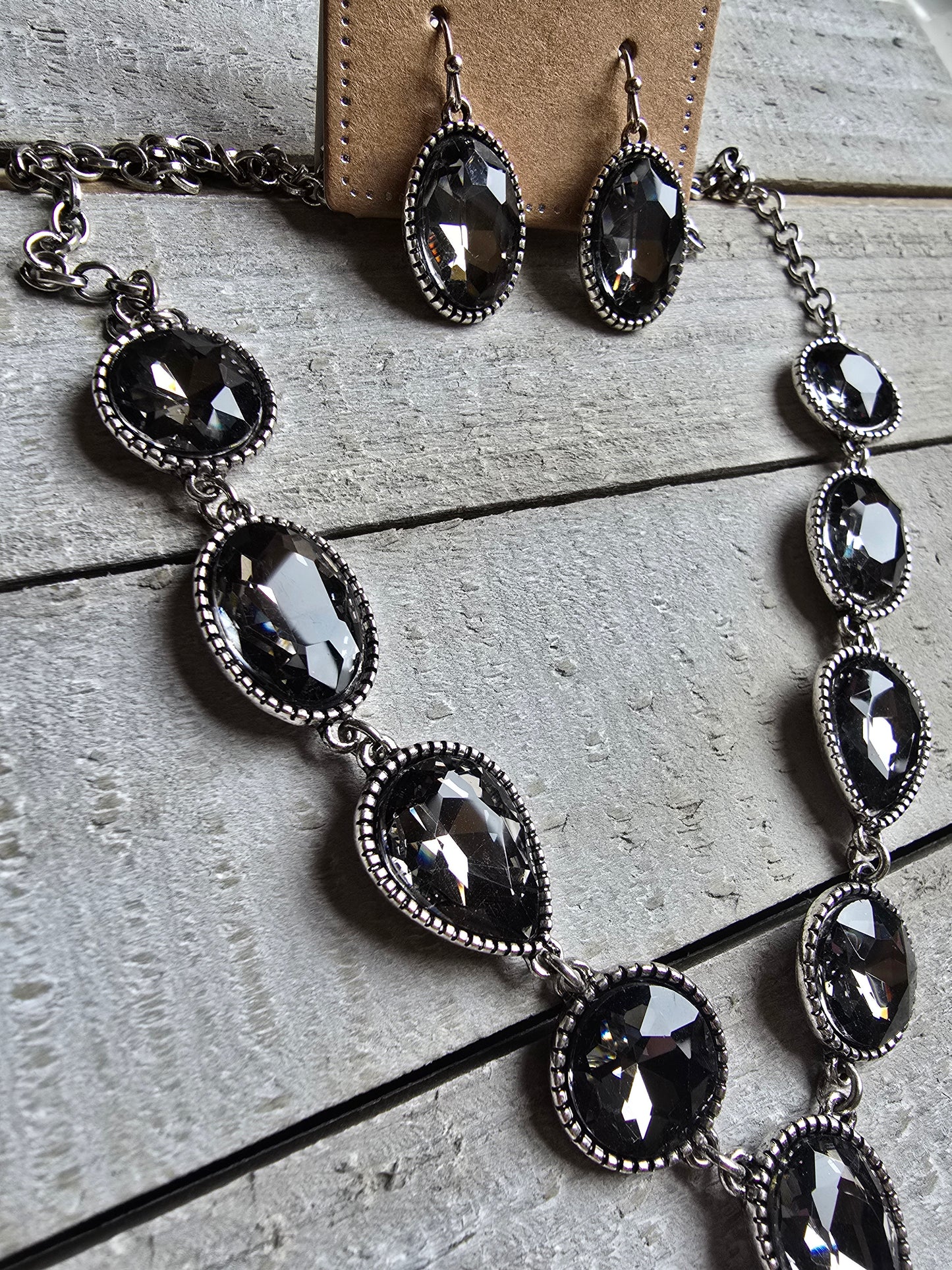 Rhinestone Necklace/Earring Sets