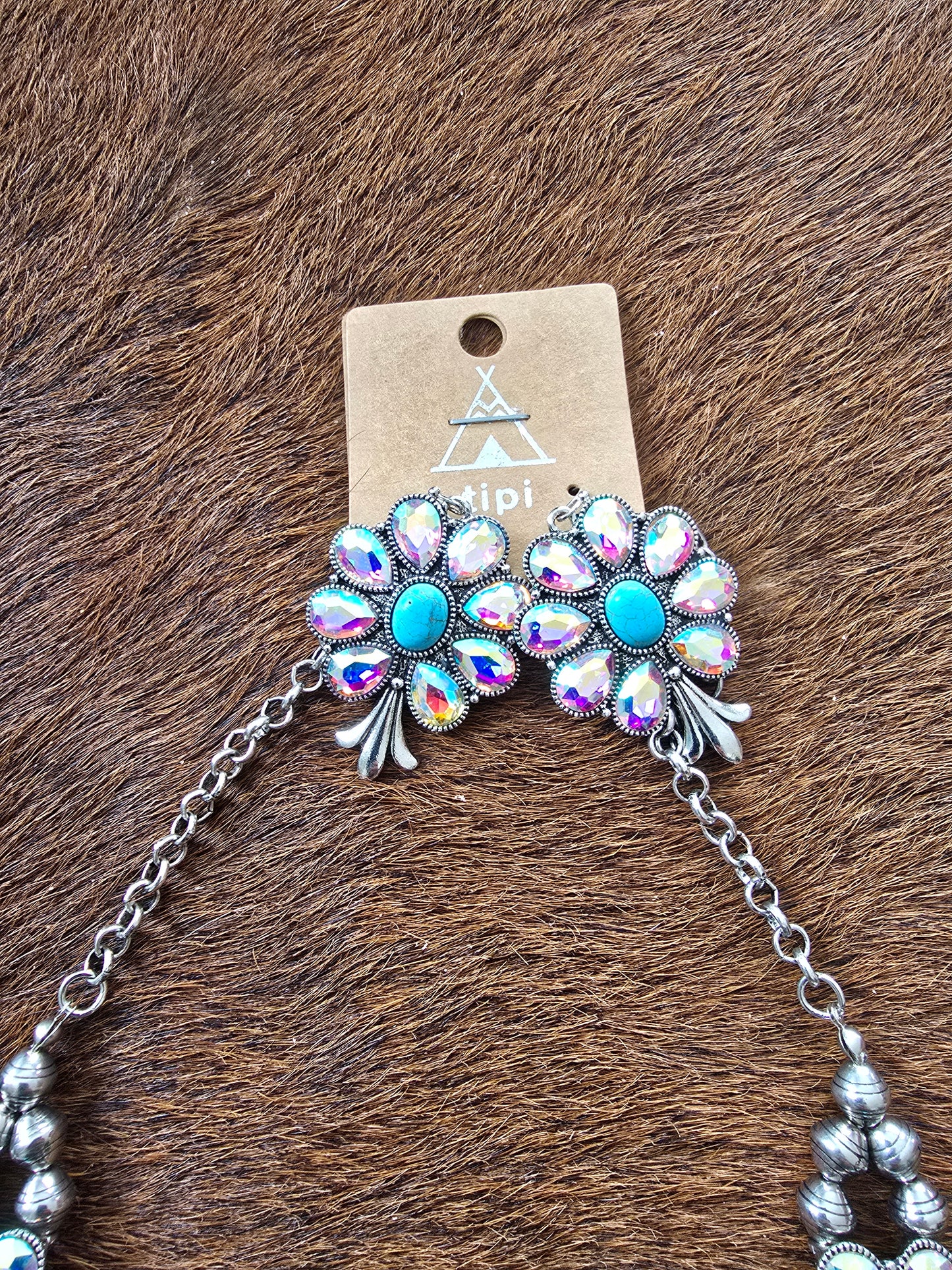 Rhinestone Squash Blossom Set