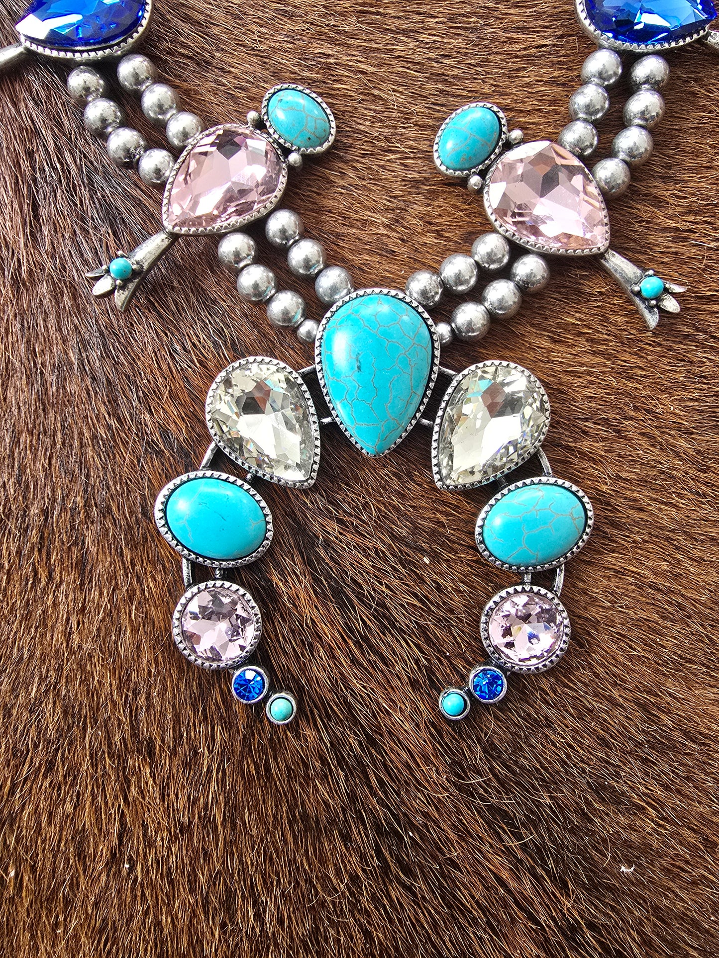 Rhinestone Squash Blossom Set