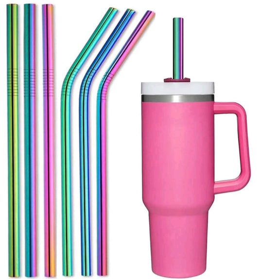 Rainbow Steel Straws