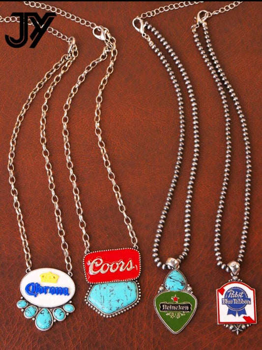 Beer Brand Chunky Necklaces