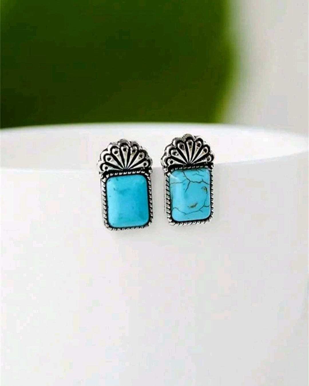 Turquoise Charm Studs