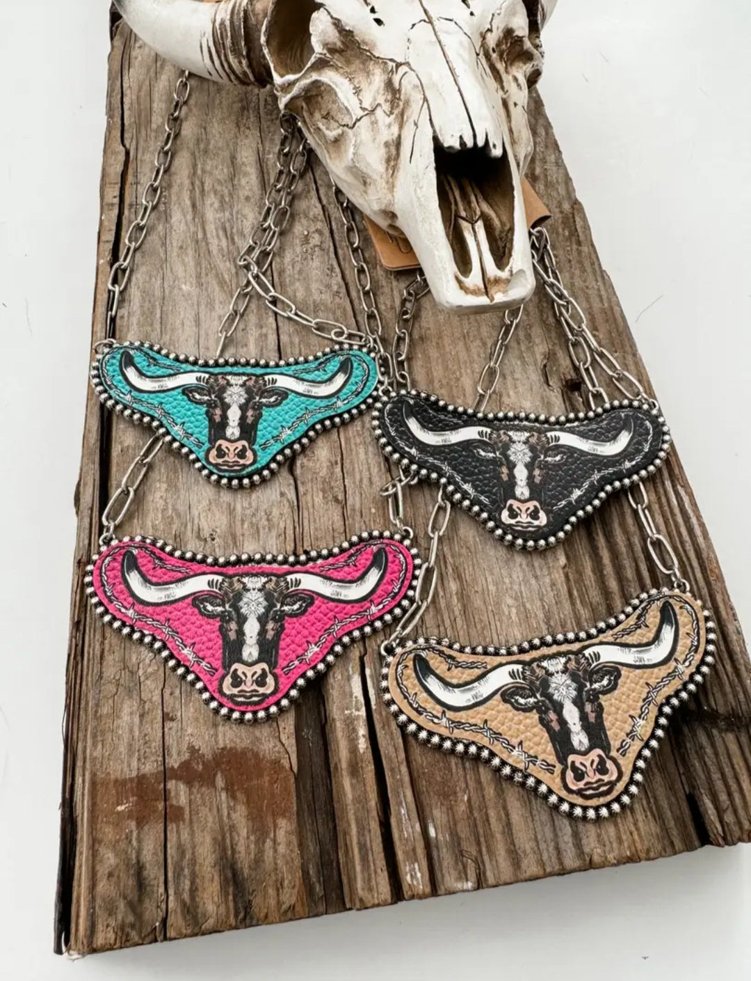 Longhorn Tooled Necklace