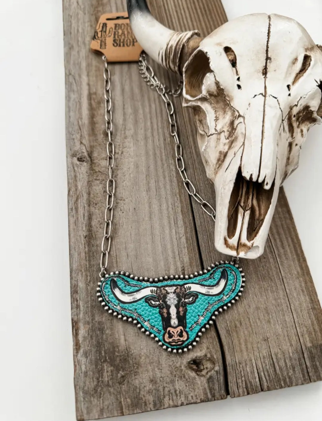 Longhorn Tooled Necklace