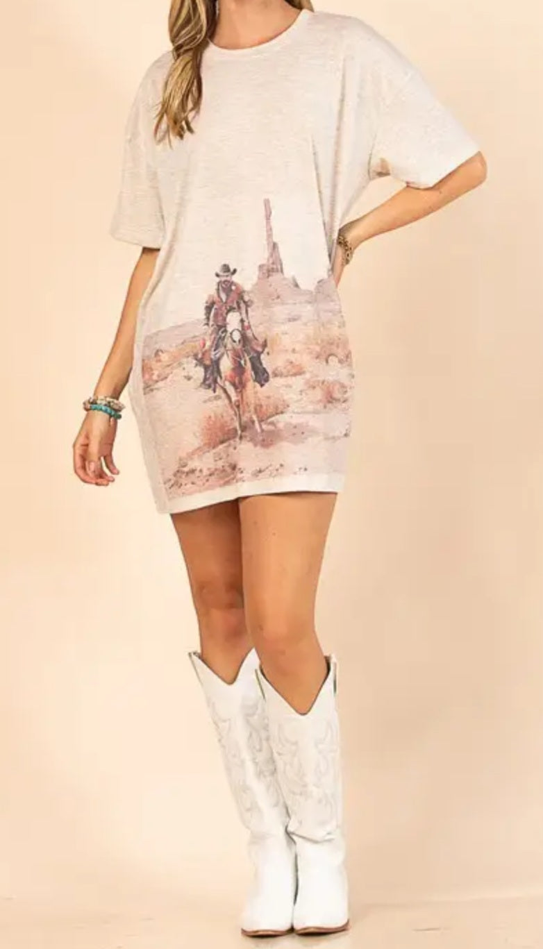 Cowboy Tshirt Dress