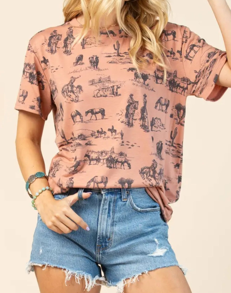 Ranch Print Relaxed Tshirt