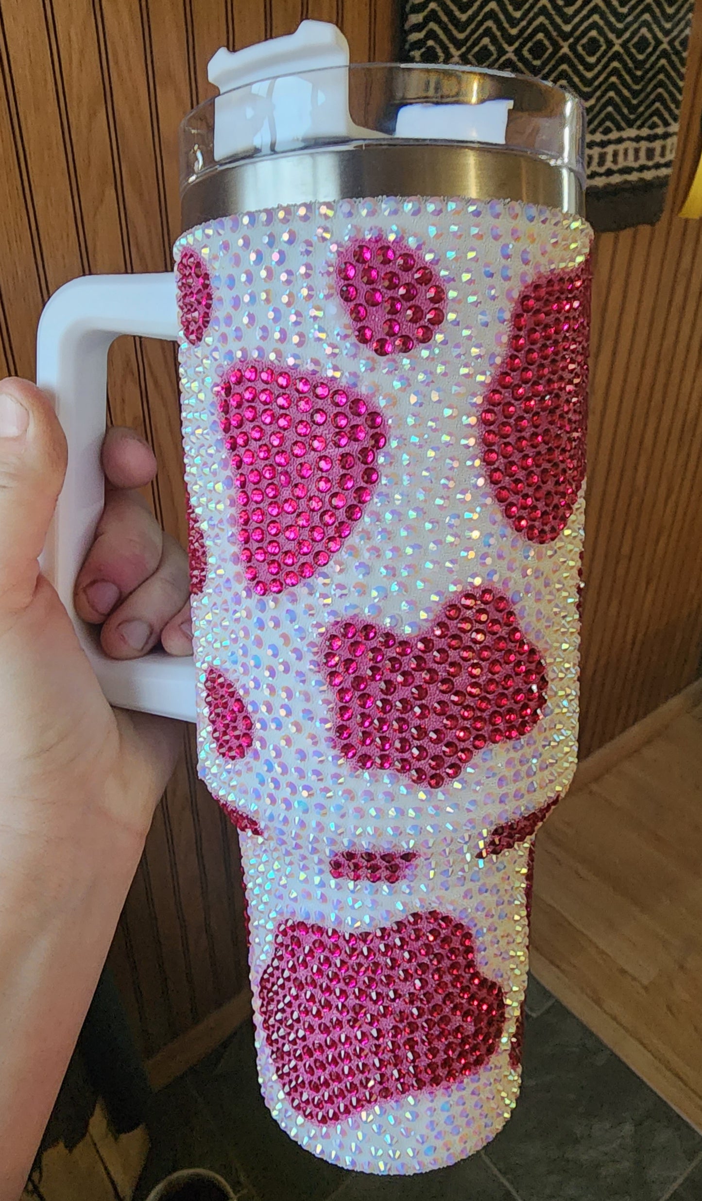 Cow Print Sequin Tumbler