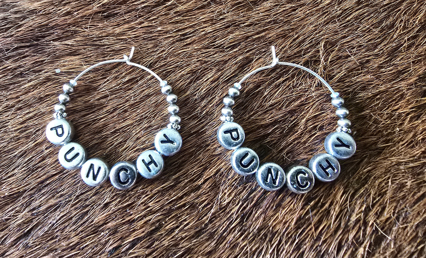 "Punchy" Hoop Earrings