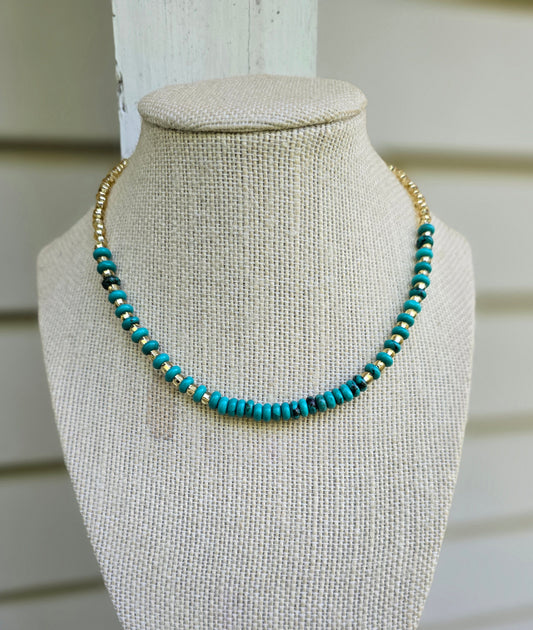 Gold & Turquoise Necklace