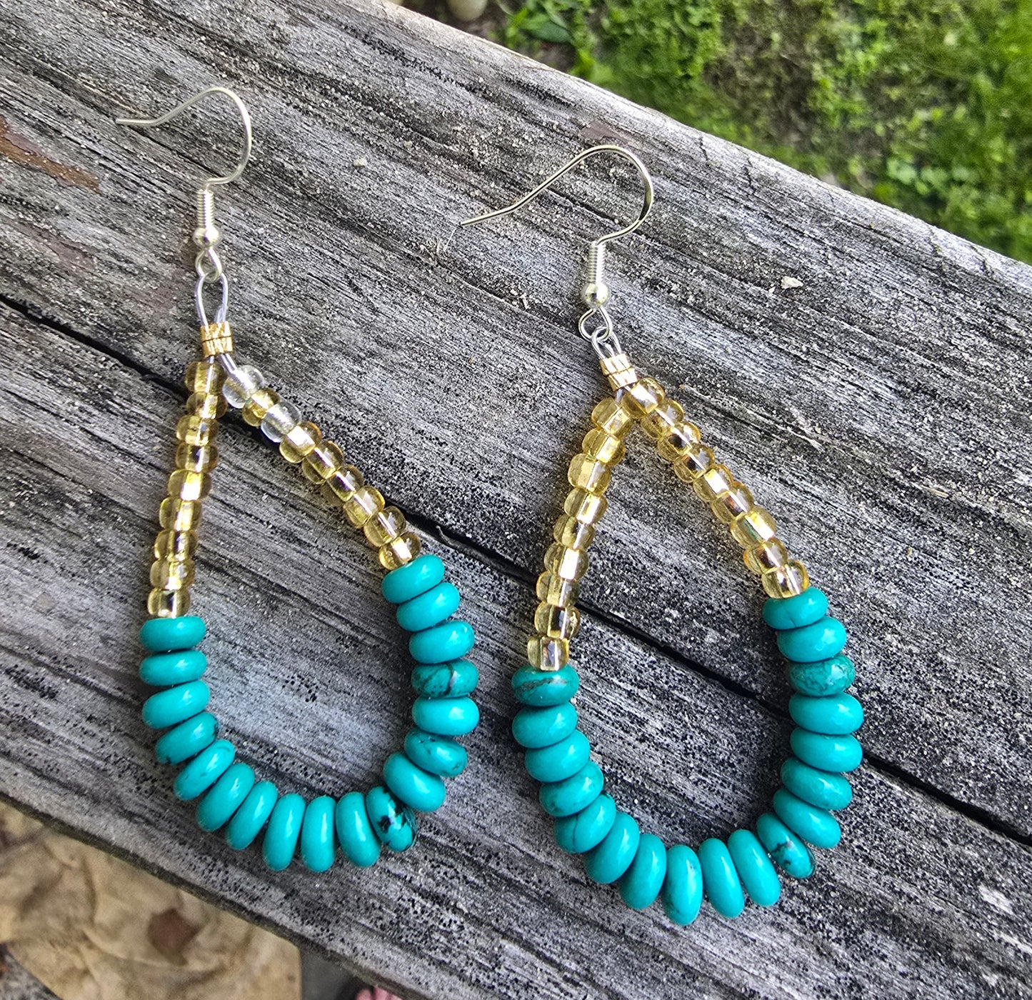 Turquoise & Gold Earrings