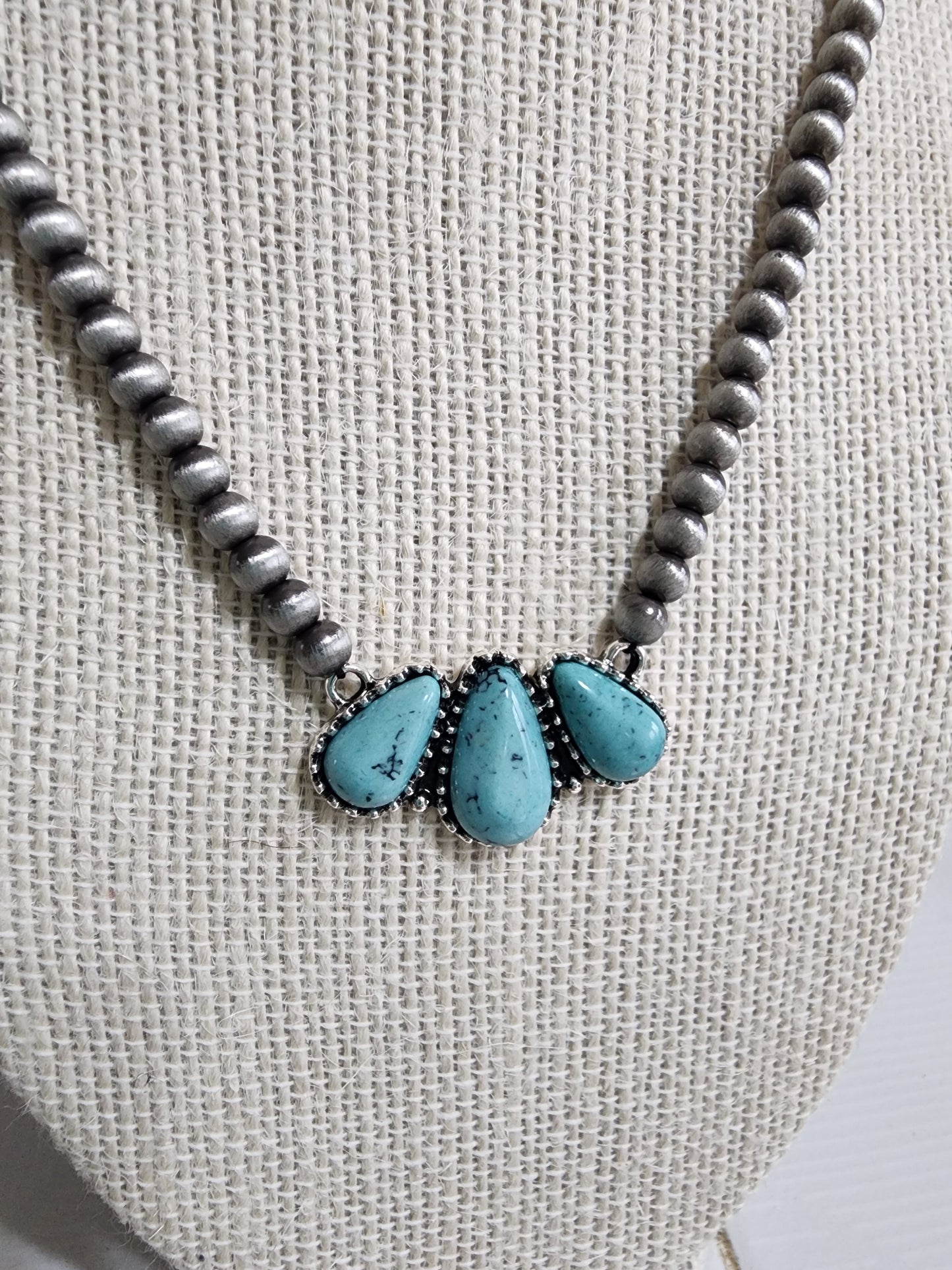 Beaded Blossom Charm Necklace