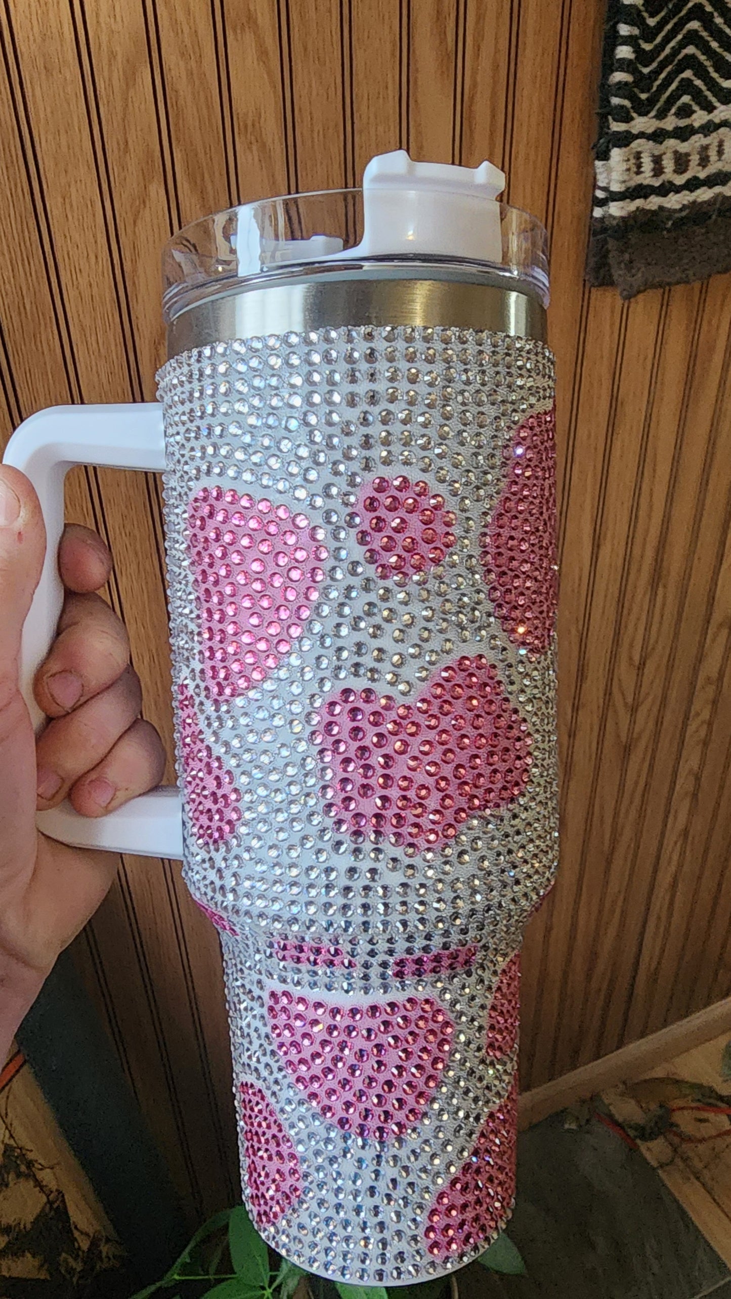 Cow Print Sequin Tumbler