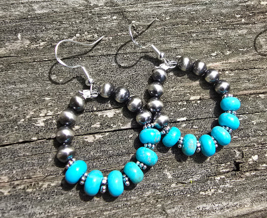 Turquoise Pearl Earrings