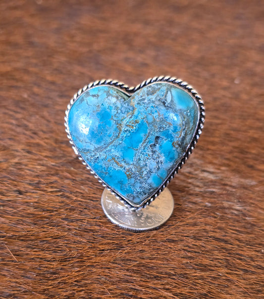 Turquoise Heart Ring
