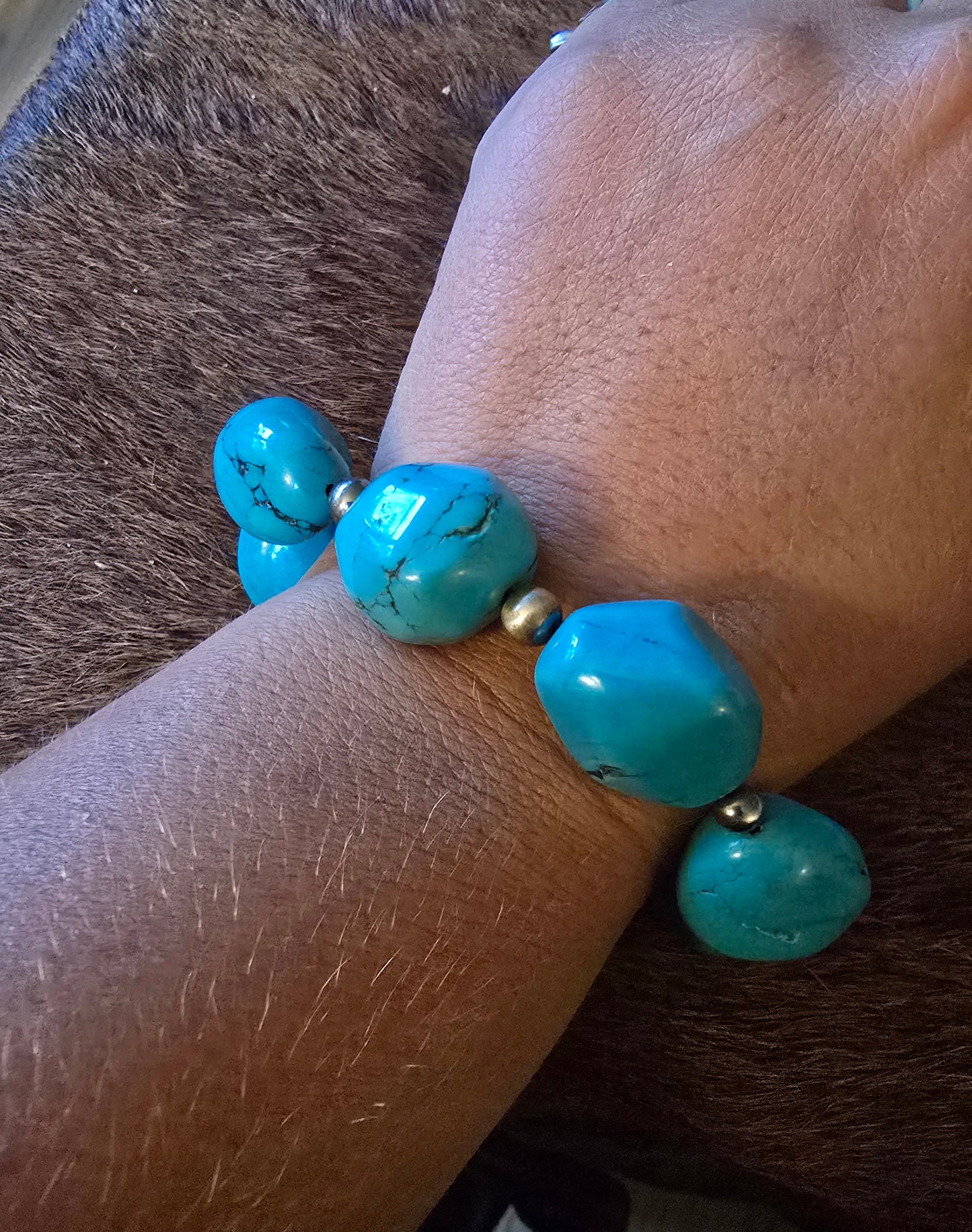 Turquoise Chunk Bracelet