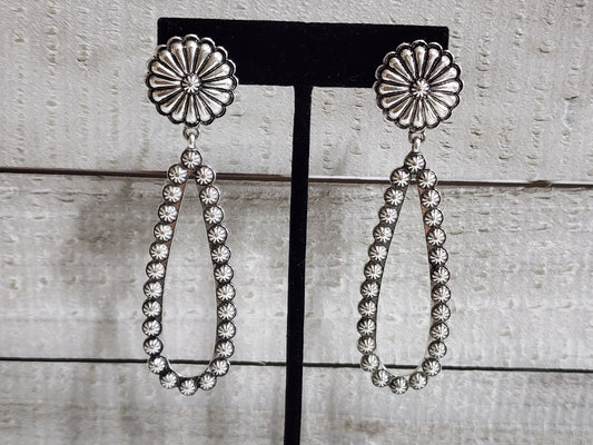 Silver Teardrop Dangles