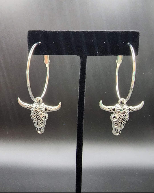 Longhorn Hoop Earrings