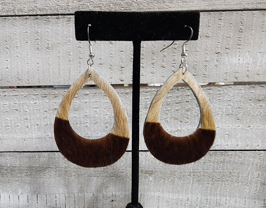 Cowhide Cutout Earrings